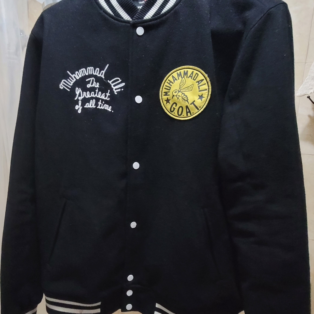 Black Roots Of Fight (G.O.A.T) Muhammad Ali Varsity Jacket